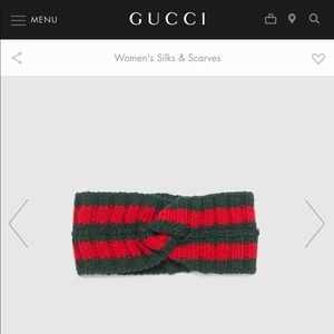 Gucci Green and Red Knitted Headband